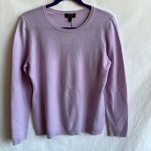 Charter Club lilac cashmere sweater, size M